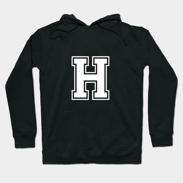 Initial Letter H - Varsity Style Design Hoodie by Hotshots